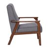 Flash Furniture Gray Faux Linen Arm Chair with Wood Frame IS-IT673317-GY-GG